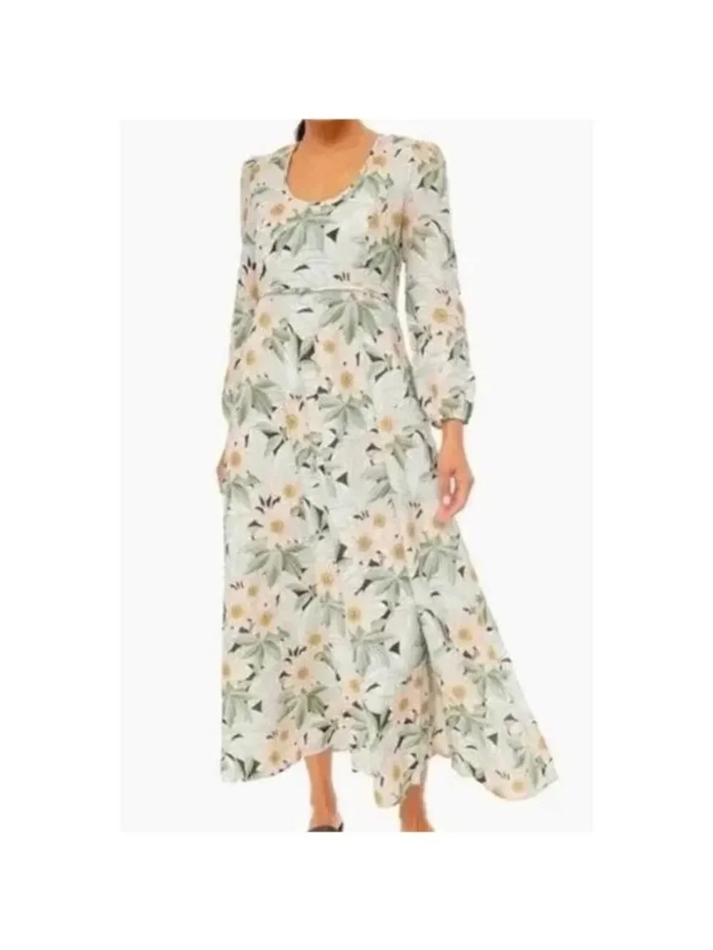 Tuckernuck Madison Des Fleurs Dress Floral Linen Blend Maxi Pockets Size S - Picture 8 of 9